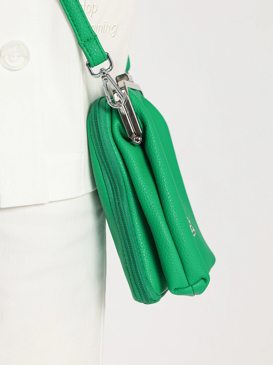 Сумка-мини кроссбоди зеленого цвета